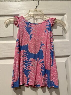 Lilly Pulitzer Pink & Blue Pineapple Swing Tank Dress